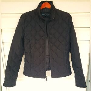 Kenneth Cole Reaction Black Quilted Puffer 60% Down Clusters Jacket!!